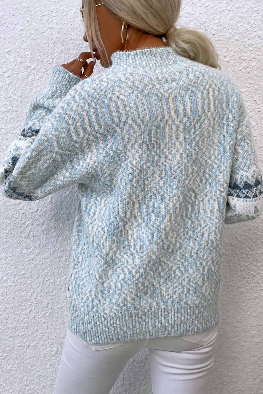 Damen Strickpullover mit Norwegermuster – Winterlicher Freizeit-Look, Komfort Fit