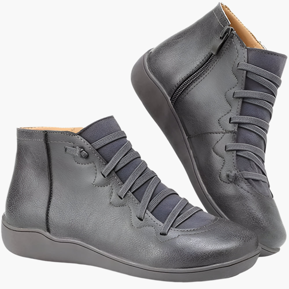 Damen Orthopädische Komfort-Boots im modernen Freizeit-Look – Bequeme Alltagsschuhe mit Reißverschluss
