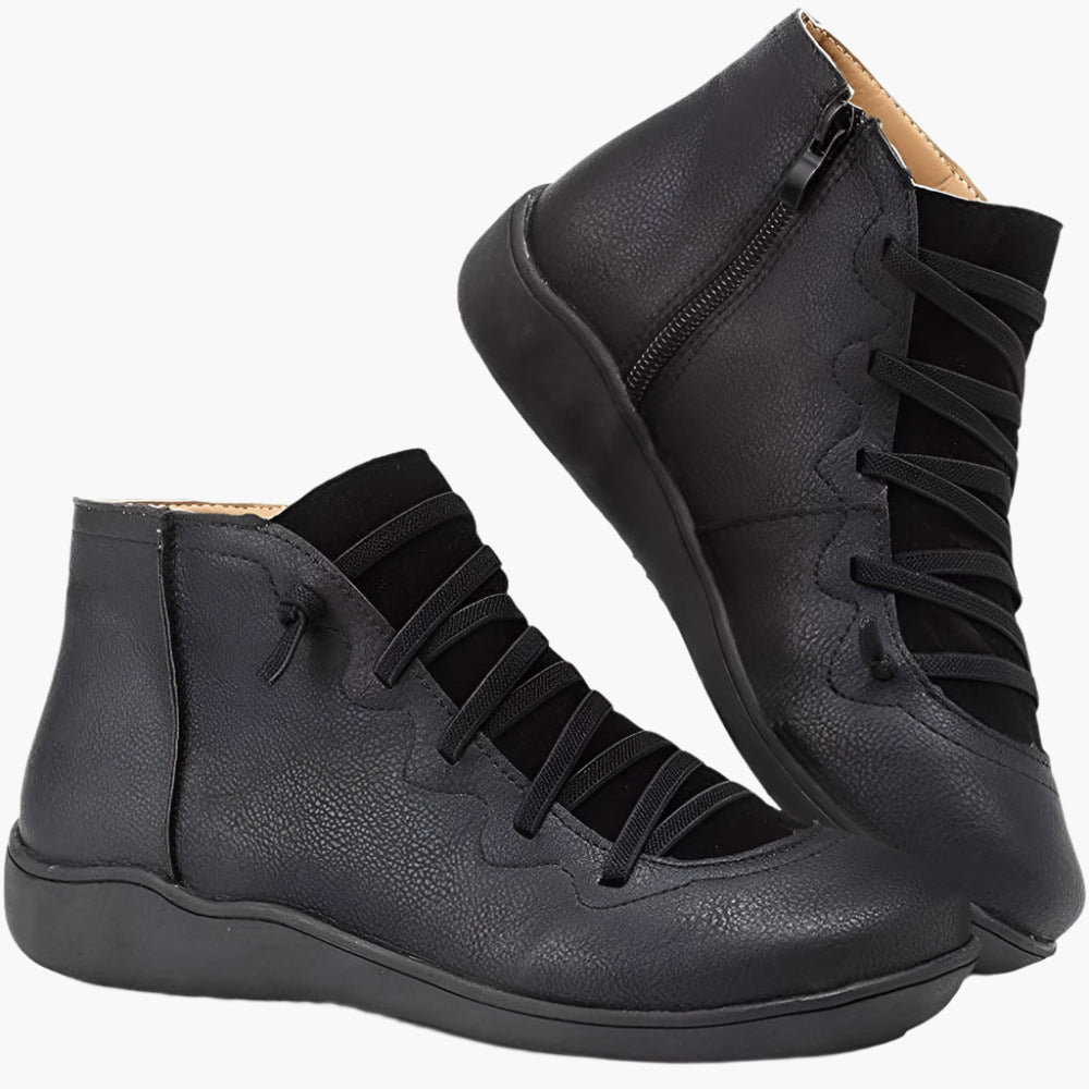 Damen Orthopädische Komfort-Boots im modernen Freizeit-Look – Bequeme Alltagsschuhe mit Reißverschluss