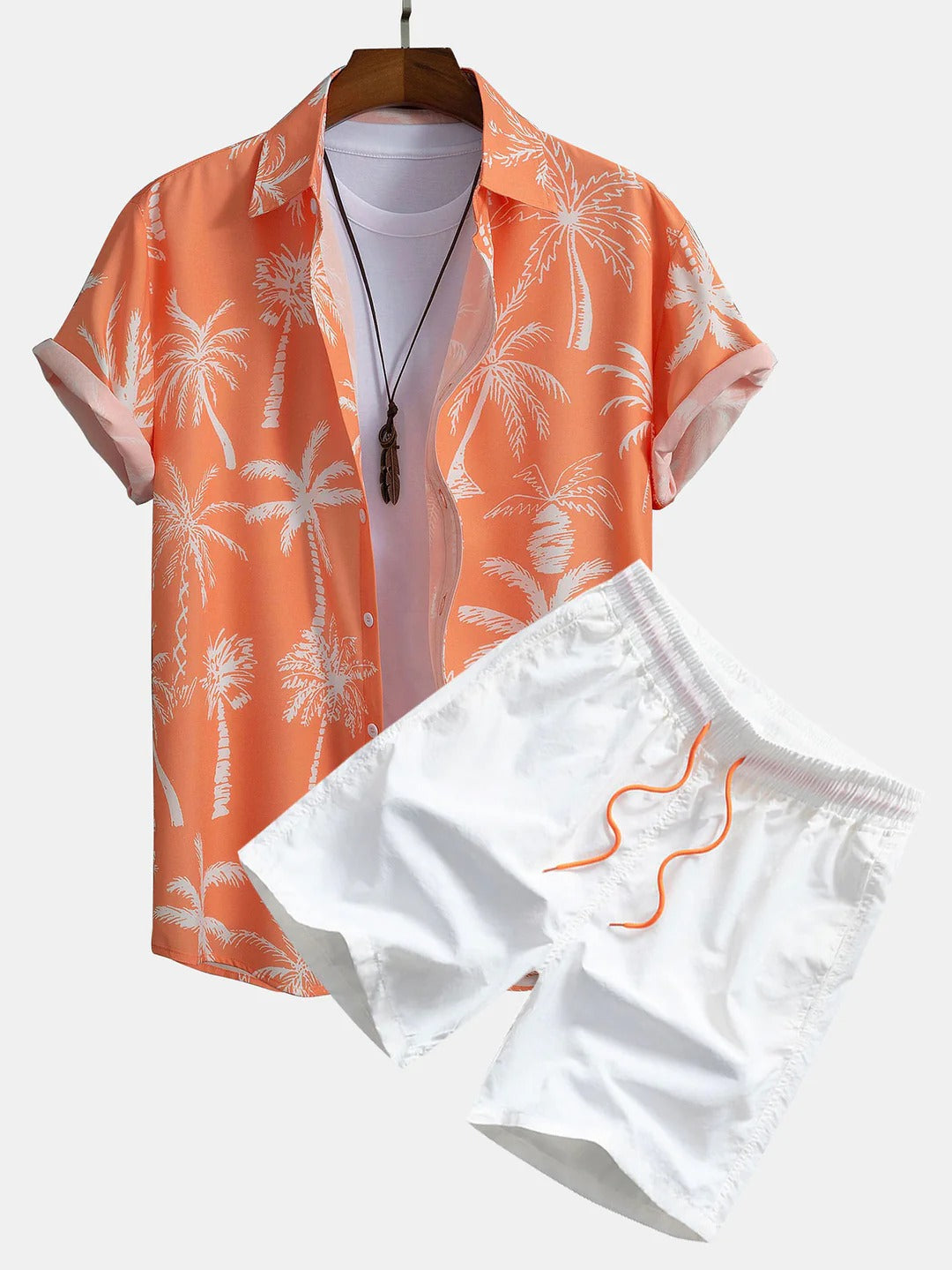 Herren Sommer Freizeit Set – Kurzarm Hemd und Shorts, Modernes Design, Ideal für Alltag & Urlaub