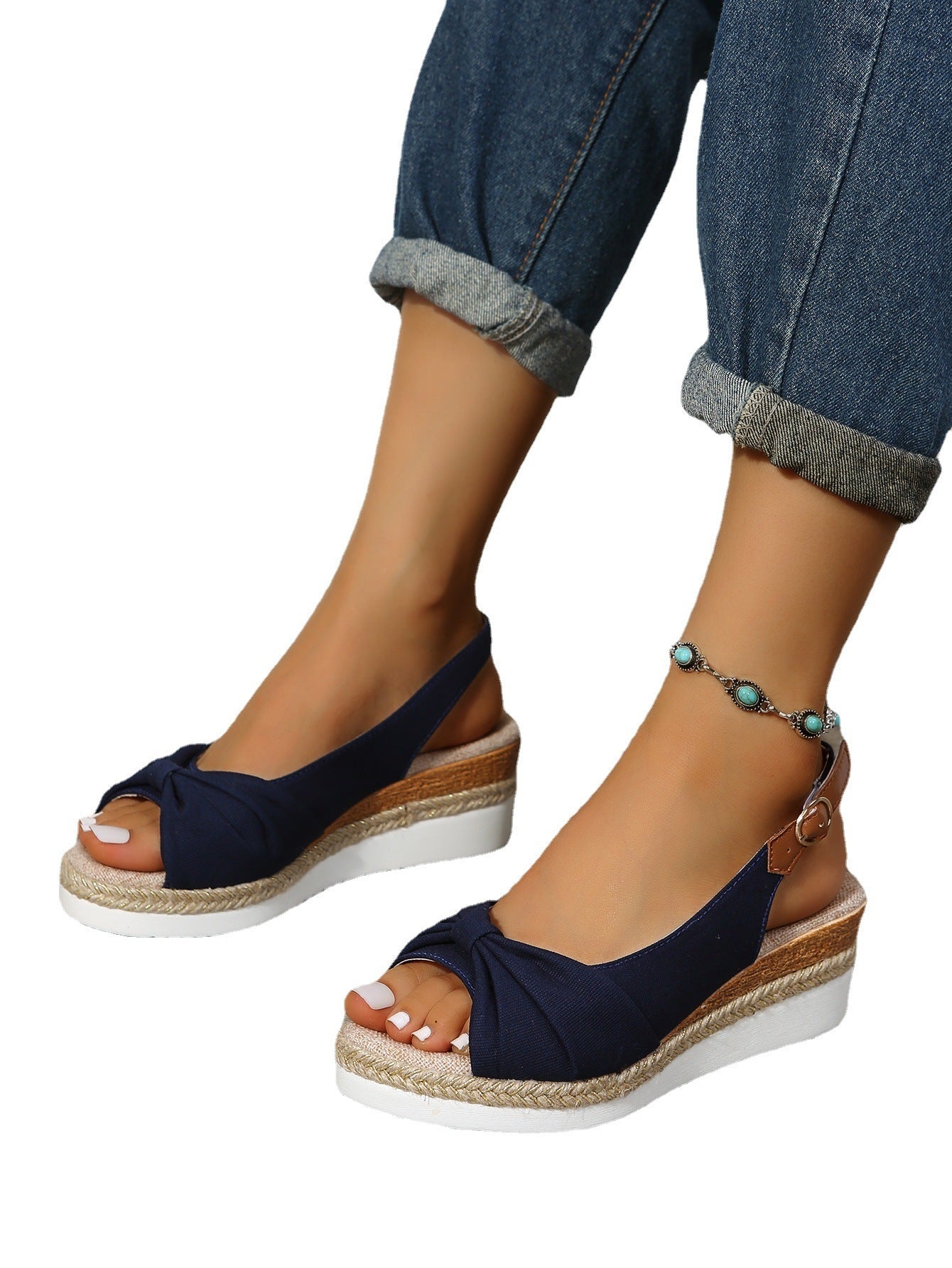 Joan – Sandalen mit Hanfseil und Schleife