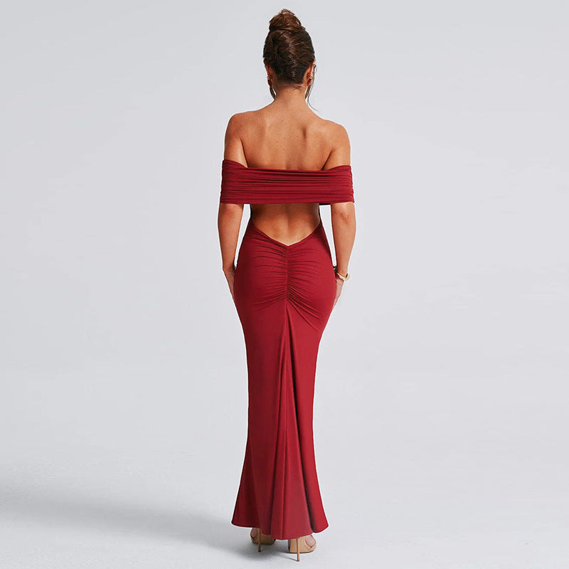 Melissa – Elegantes Rückenfreies Off-Shoulder-Kleid