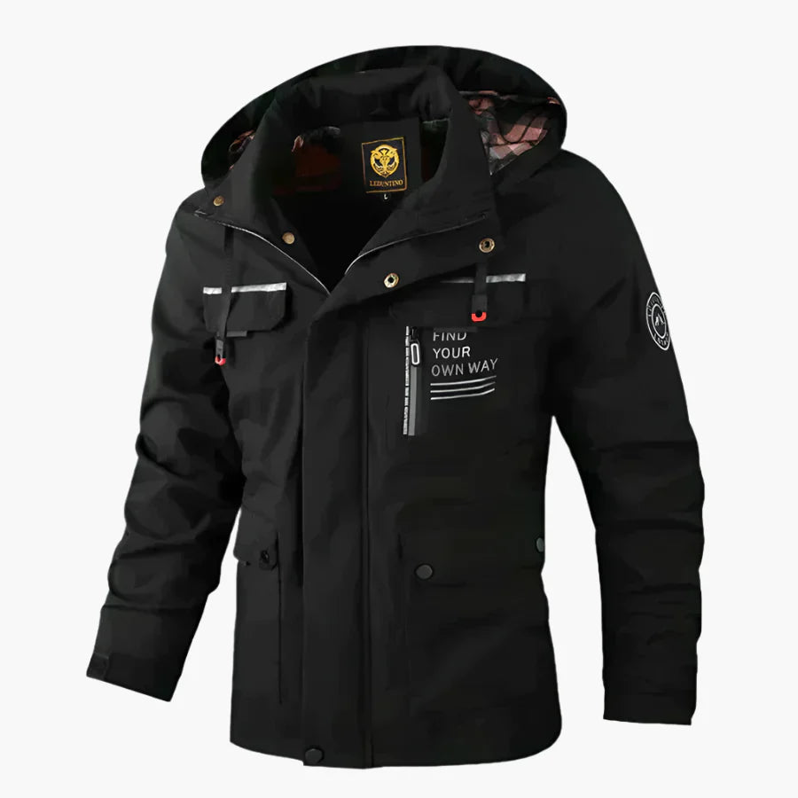 Herren Winter Outdoorjacke – Winddichte & Wasserdichte Freizeitjacke mit Kapuze, Funktion & Stil für kalte Tage