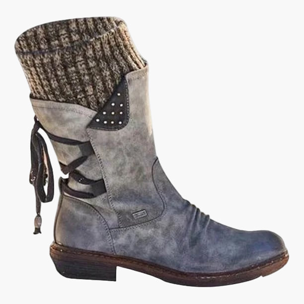 Damen Winterstiefel Vintage Stil – Warme, Bequeme und Rutschfeste Alltagsschuhe für Freizeit & Arbeit
