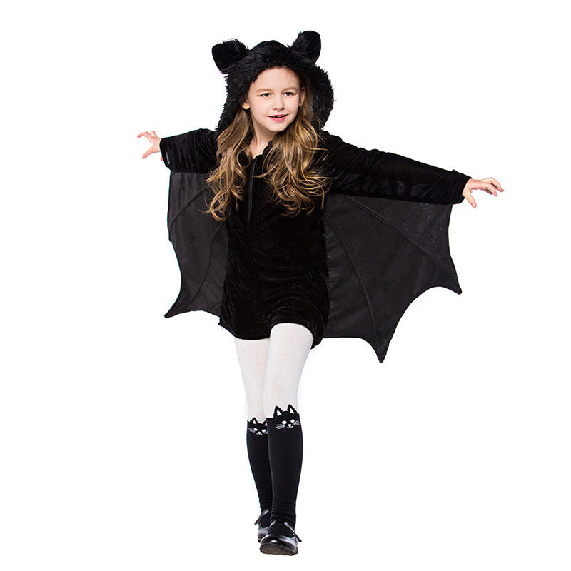 Kinder Halloween Fledermaus Kostüm Unisex – Perfekt für Halloween-Partys & Verkleidung