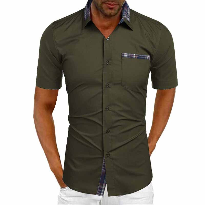 Herren Kurzarm Freizeithemd mit Karodetail – Modernes Sommerhemd für Alltag und Urlaub