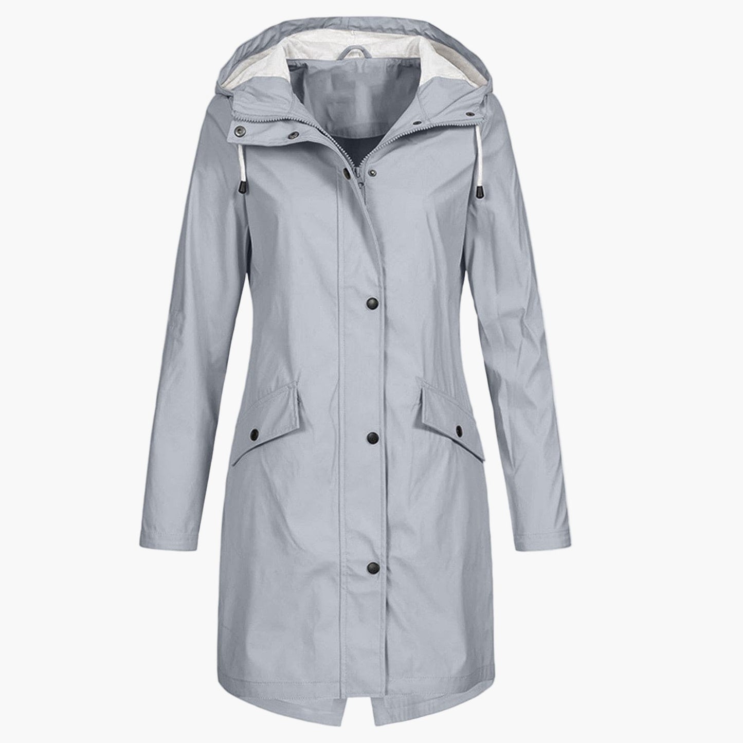 Damen Regenmantel Winddicht Wasserdicht – Modischer Outdoor Parka für Alltag und Freizeit