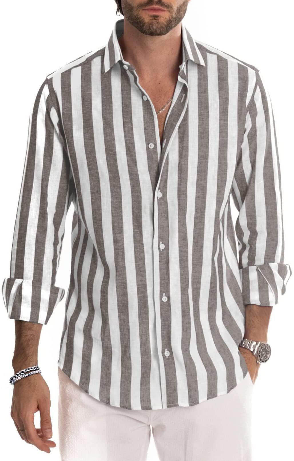 Herren Freizeithemd mit Streifen – Lässiger Look für Urlaub & Alltag