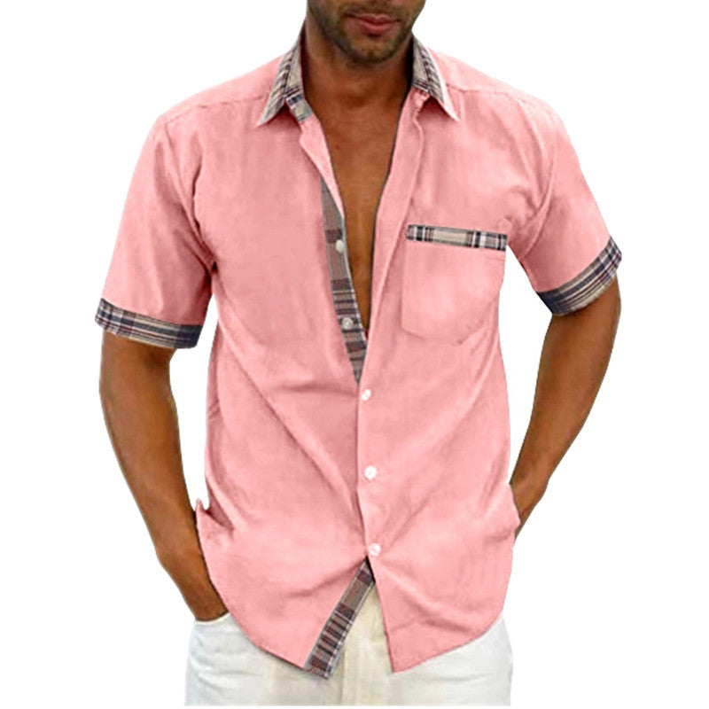 Herren Kurzarm Freizeithemd mit Karodetail – Modernes Sommerhemd für Alltag und Urlaub