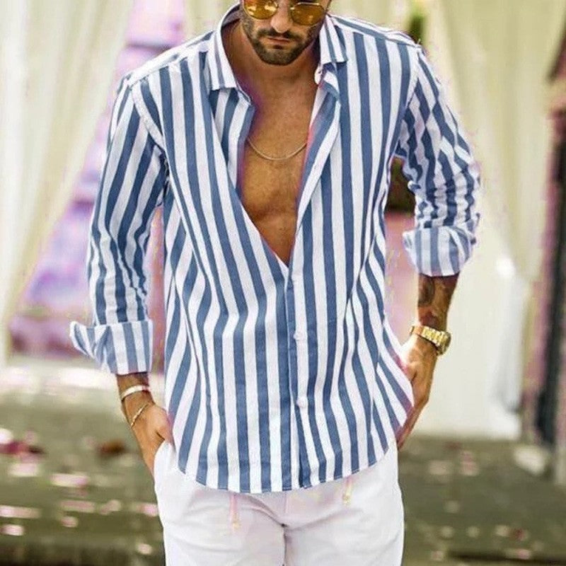 Herren Freizeithemd mit Streifen – Lässiger Look für Urlaub & Alltag