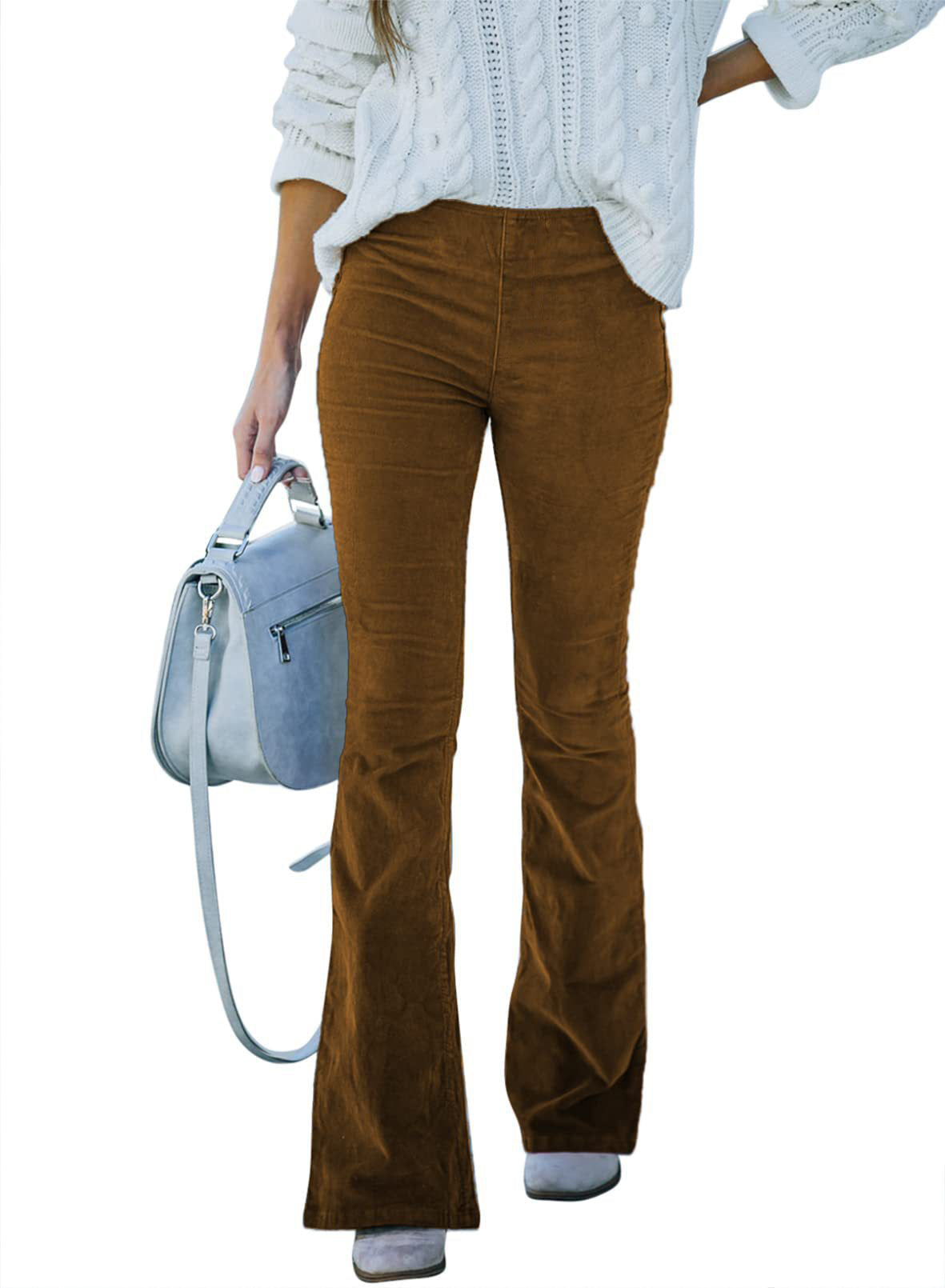 Megan – Hohe Taille Schlaghose in Unifarben
