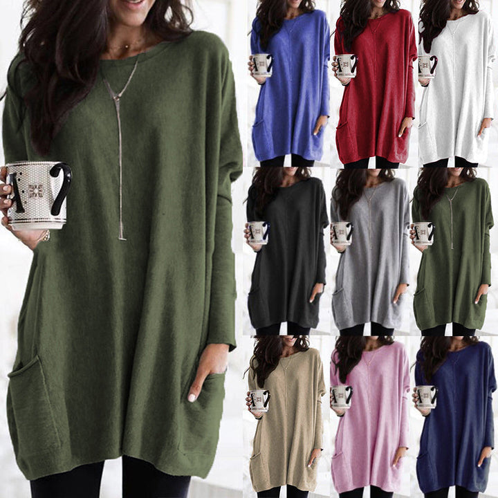 Damen Oversize Langarm Sweatshirt Pullover für Freizeit und Alltag
