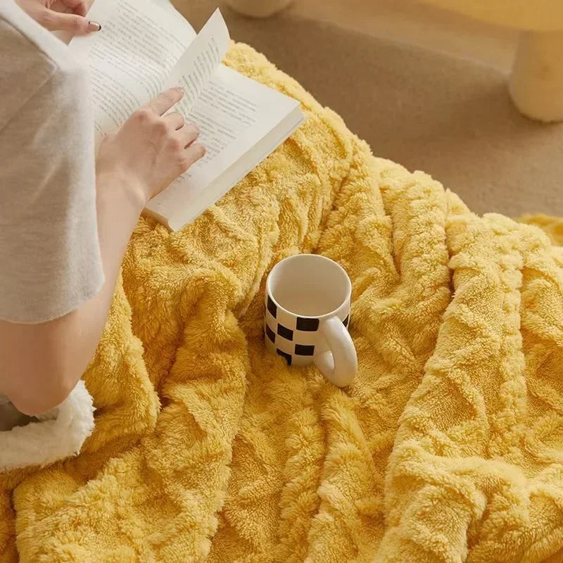 Kuschelige Winter Schlafdecke für Damen und Herren – Luxus Komfortdecke mit Lammwoll-Effekt, perfekt für Schlafzimmer & Sofa