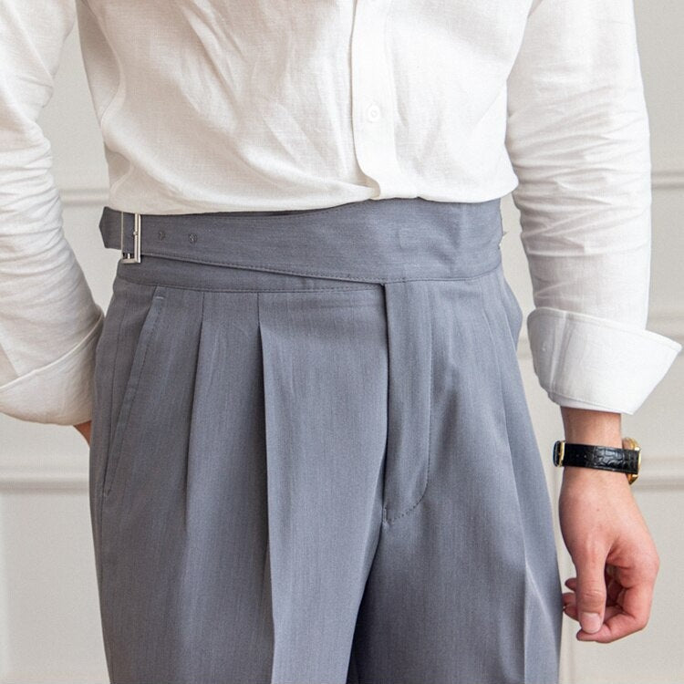 Herren Hochgeschnittene Maßgeschneiderte Anzughose – Eleganter Business- und Freizeitstil
