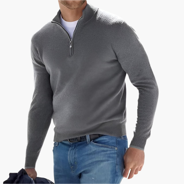 Herren Strickpullover mit Reißverschluss – Moderner Freizeit-Look