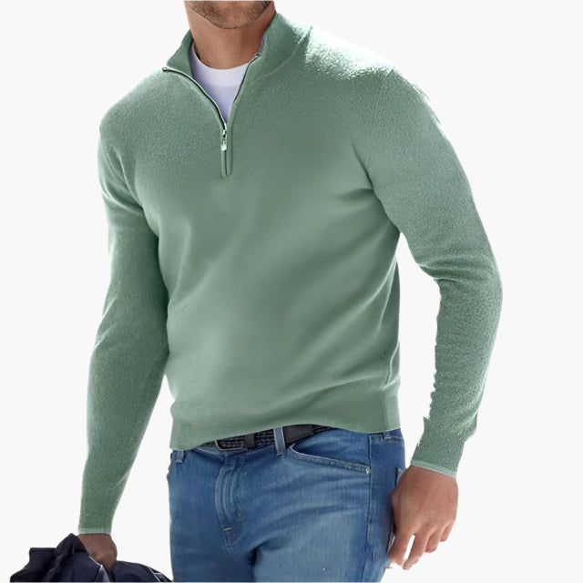 Herren Strickpullover mit Reißverschluss – Moderner Freizeit-Look