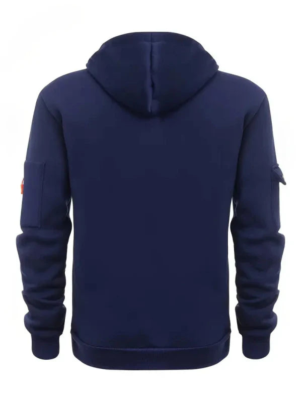 Herren Utility-Hoodie mit Half-Zip – Kapuzenpullover mit Reißverschlusstaschen für Sport & Alltag