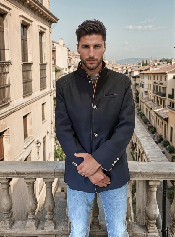 Herren Slim Fit Mantel im Knightsman-Stil – Eleganter Gehrock für besondere Anlässe