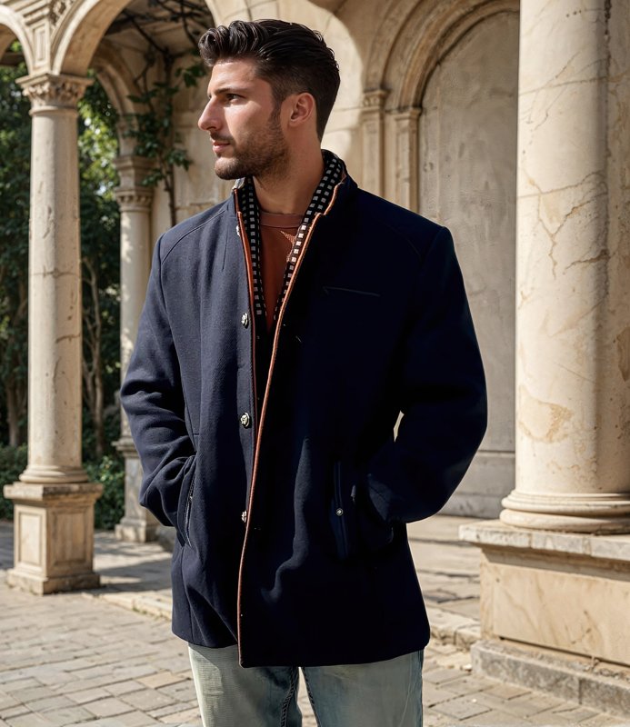 Herren Slim Fit Mantel im Knightsman-Stil – Eleganter Gehrock für besondere Anlässe