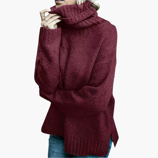 Damen Oversized Rollkragenpullover – Lässiger Strickpullover für gemütliche Tage