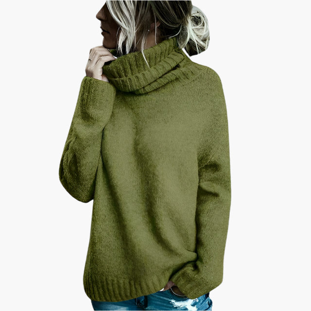 Damen Oversized Rollkragenpullover – Lässiger Strickpullover für gemütliche Tage