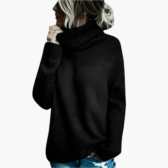 Damen Oversized Rollkragenpullover – Lässiger Strickpullover für gemütliche Tage