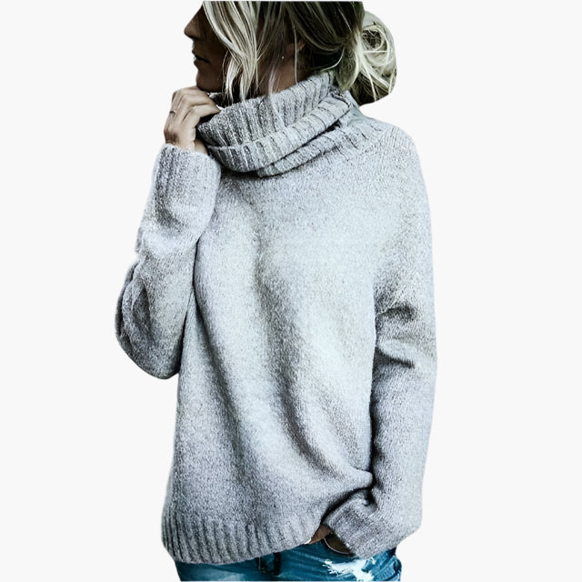 Damen Oversized Rollkragenpullover – Lässiger Strickpullover für gemütliche Tage