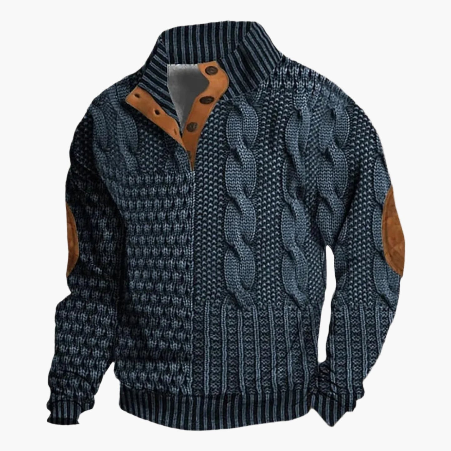 Herren Strickmuster Bomberjacke Retro Freizeit Stil – Perfekt für Herbst & Winter