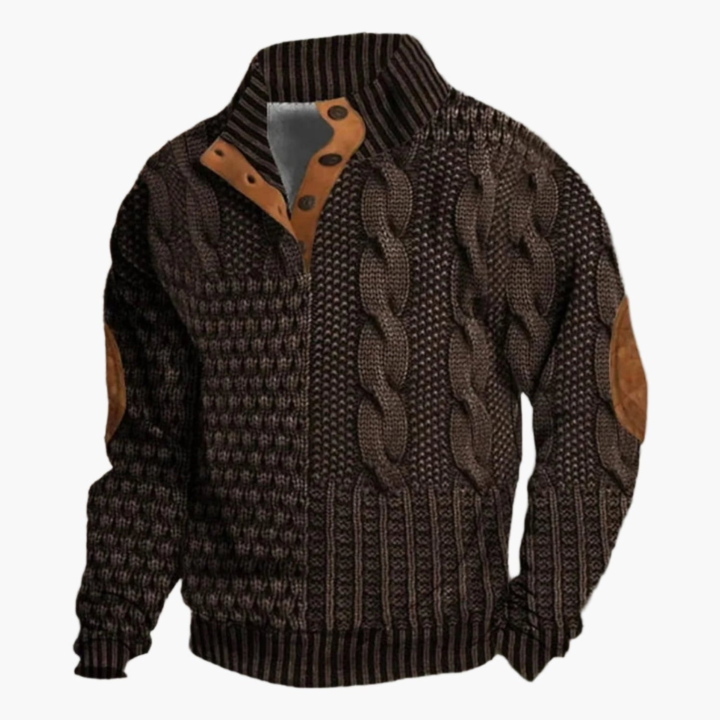 Herren Strickmuster Bomberjacke Retro Freizeit Stil – Perfekt für Herbst & Winter