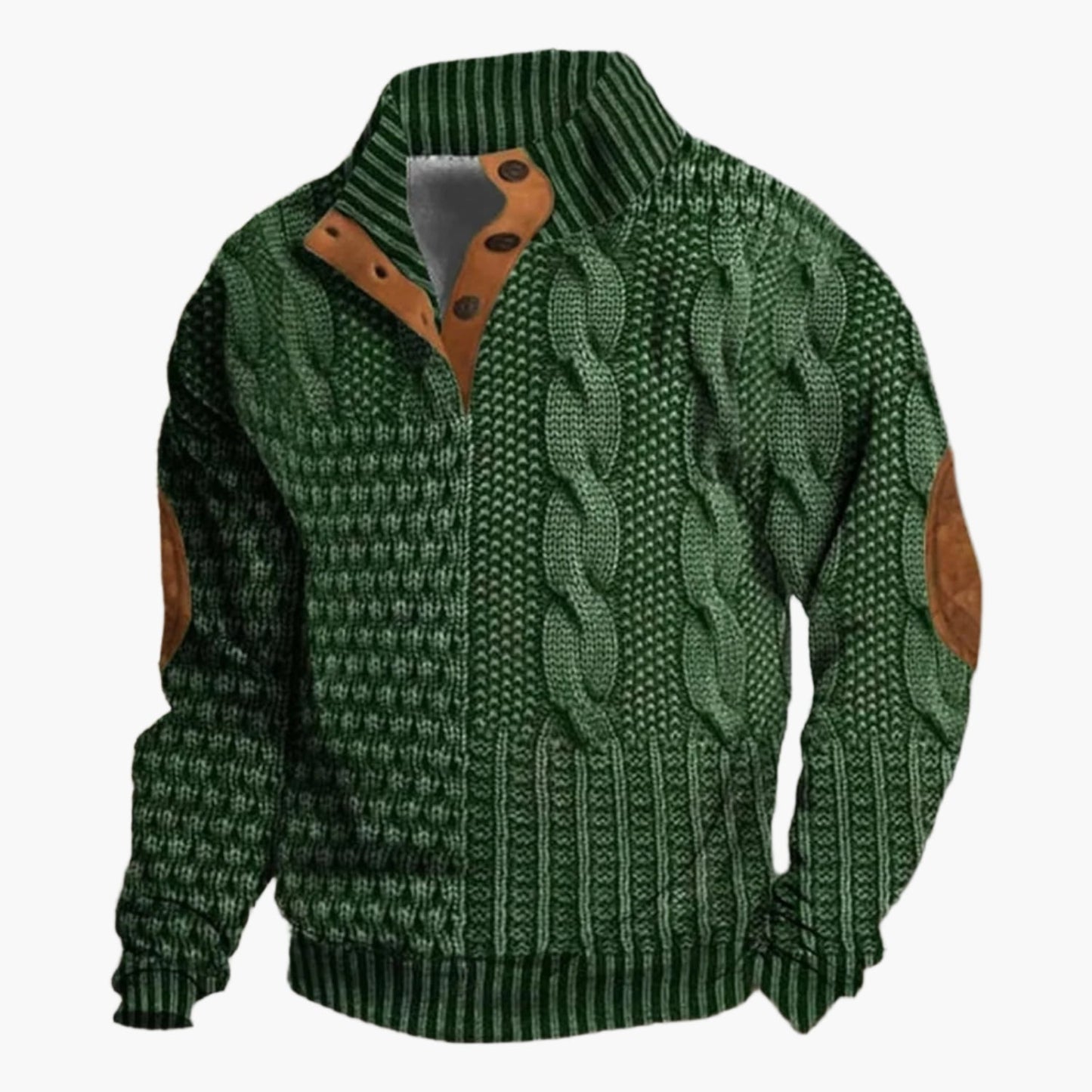 Herren Strickmuster Bomberjacke Retro Freizeit Stil – Perfekt für Herbst & Winter