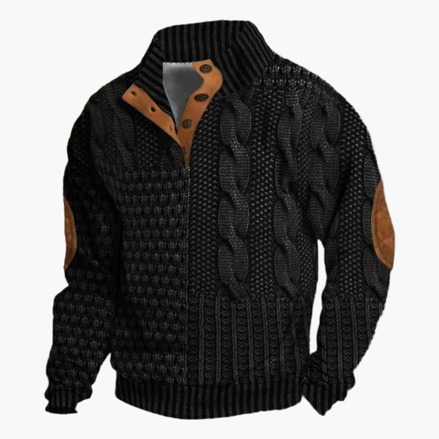 Herren Strickmuster Bomberjacke Retro Freizeit Stil – Perfekt für Herbst & Winter