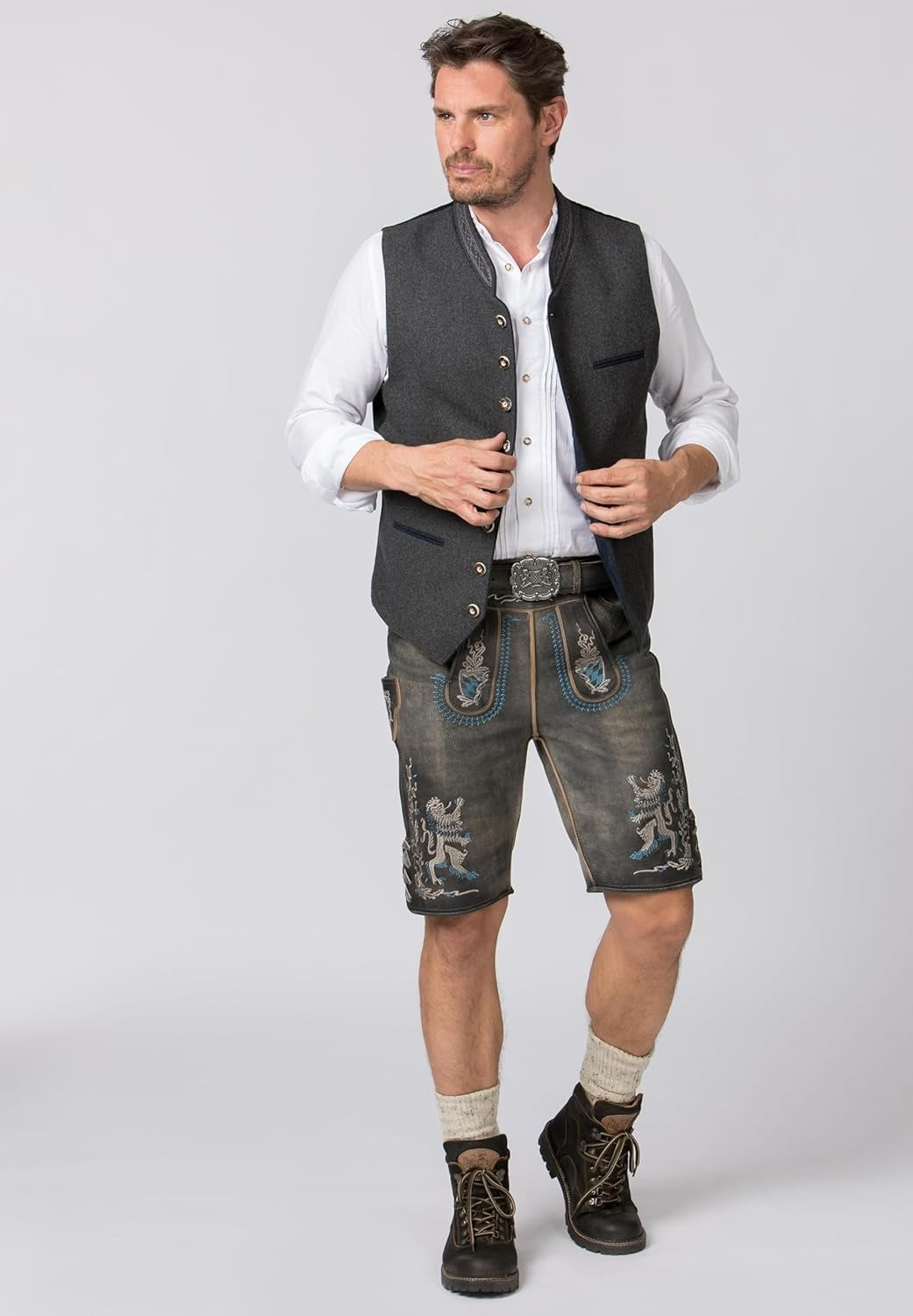 Herren Trachtenweste mit Traditionellem Design und Eleganten Knöpfen