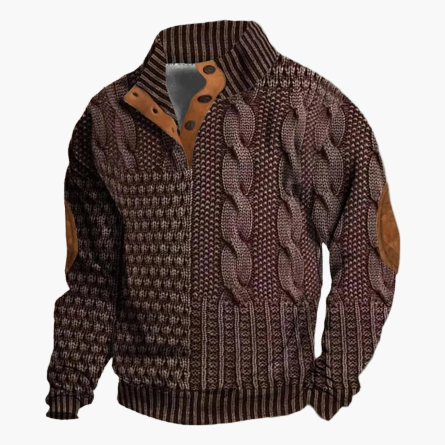 Herren Strickmuster Bomberjacke Retro Freizeit Stil – Perfekt für Herbst & Winter