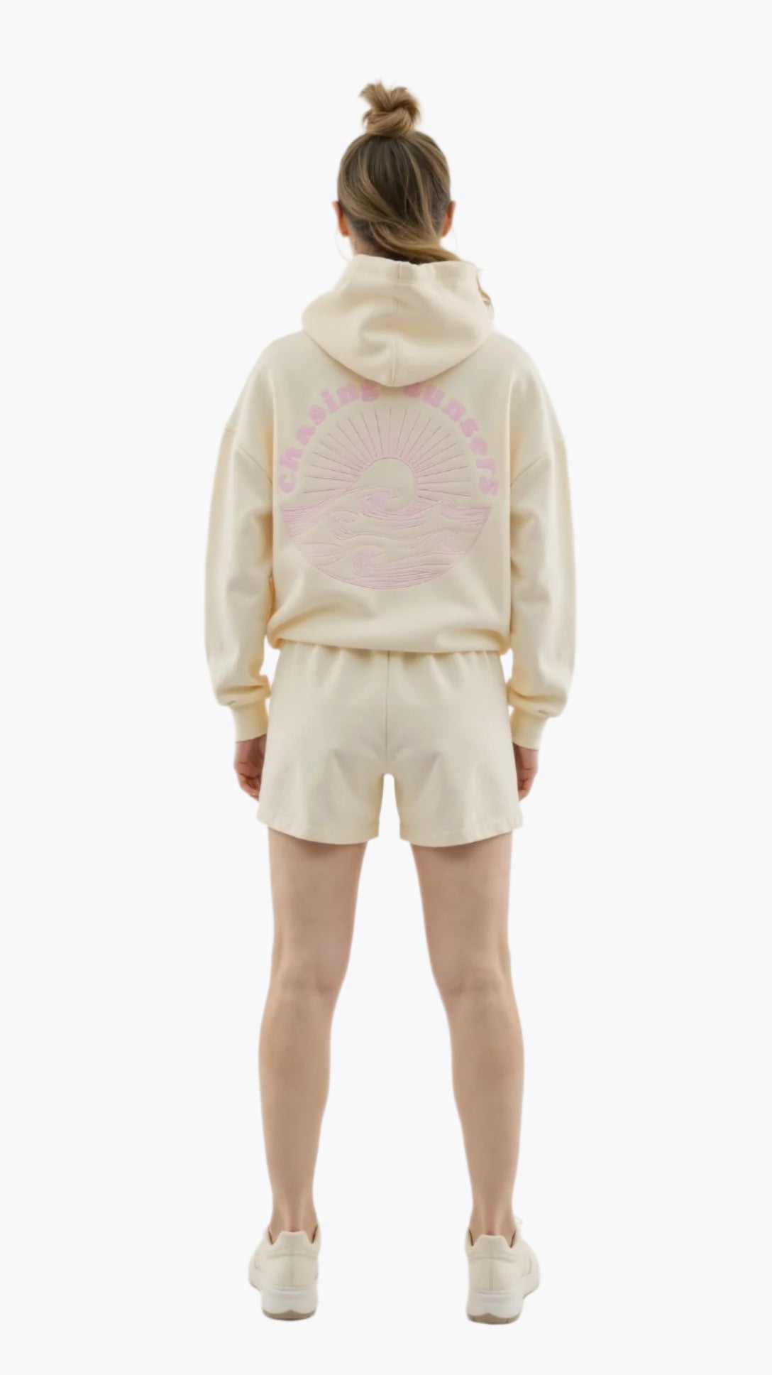 Damen Kapuzenpullover im Oversize-Look mit tropischer Stickerei – Freizeit & Streetwear Hoodie