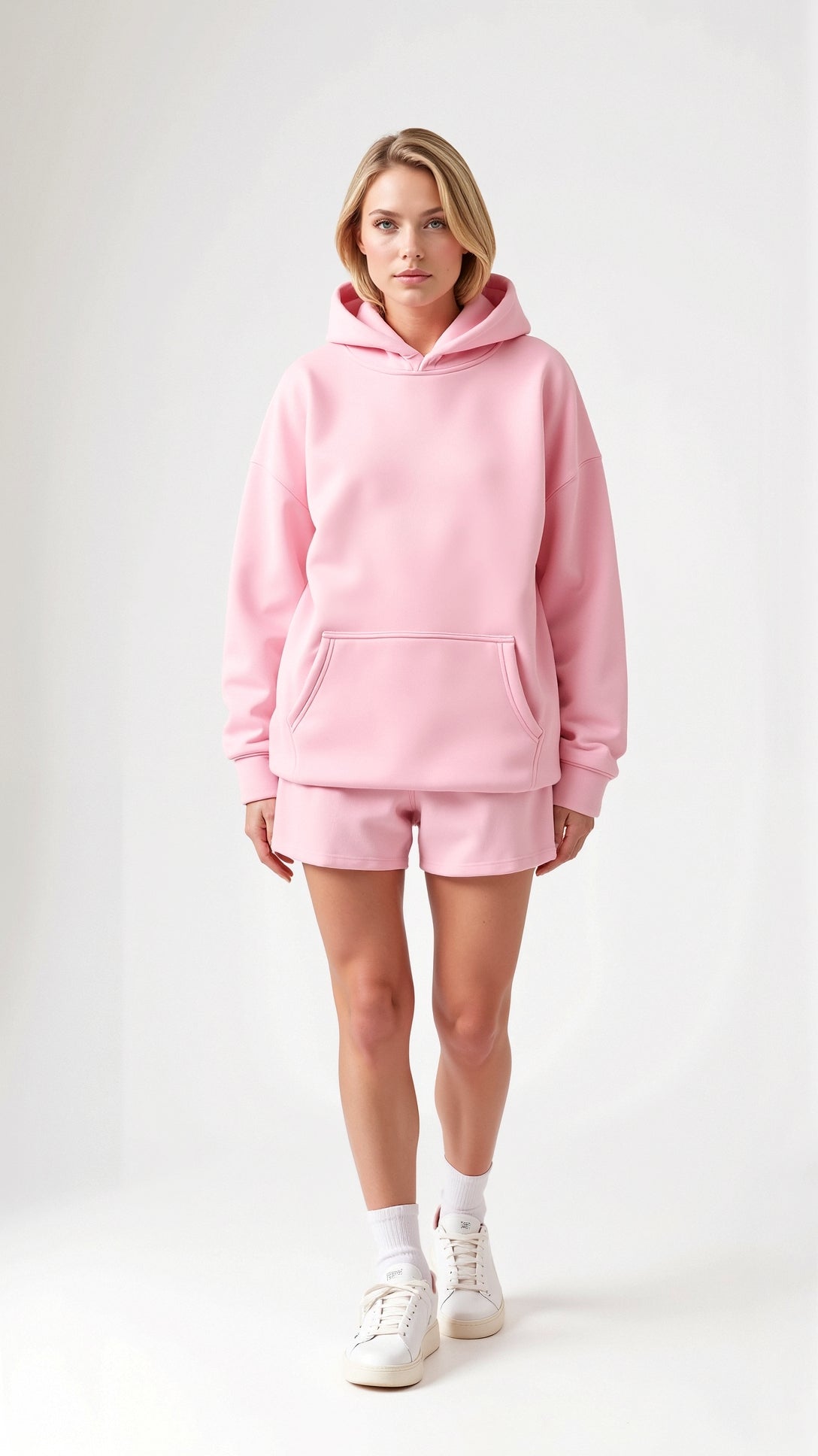 Damen Kapuzenpullover im Oversize-Look mit tropischer Stickerei – Freizeit & Streetwear Hoodie