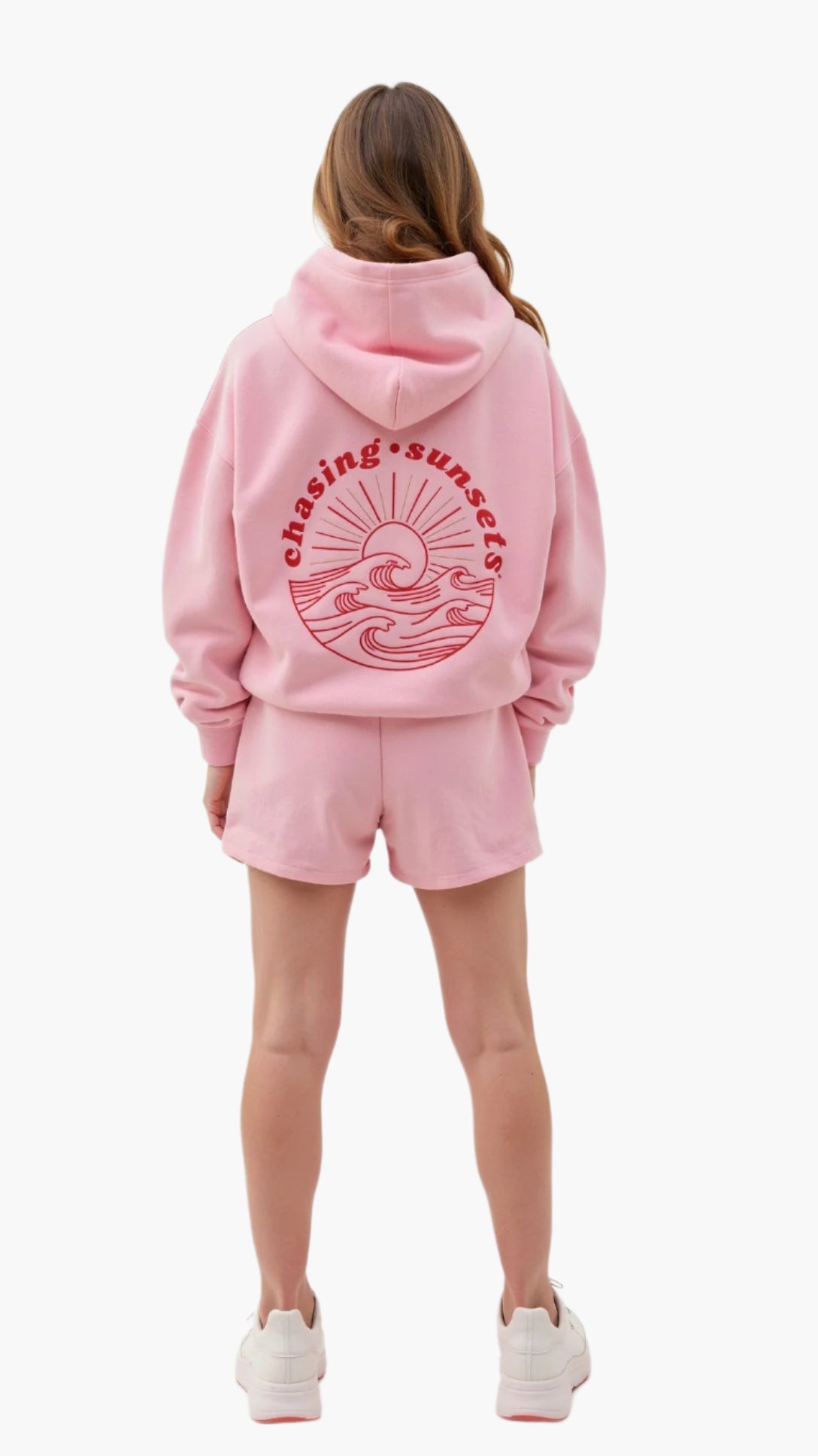 Damen Kapuzenpullover im Oversize-Look mit tropischer Stickerei – Freizeit & Streetwear Hoodie