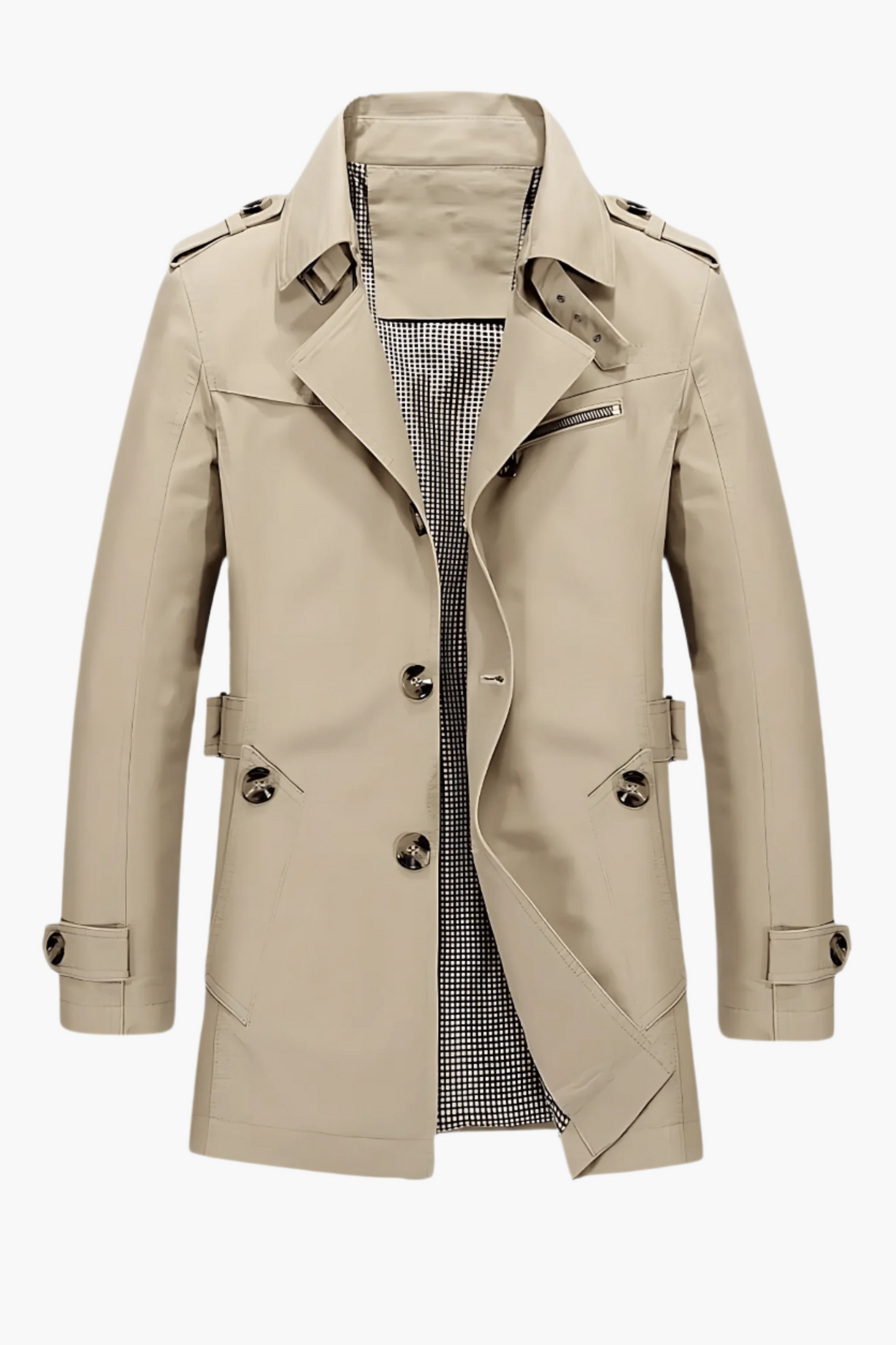 Herren Trenchcoat Klassisch Modern Stil – Eleganter Mantel für Business und Freizeit