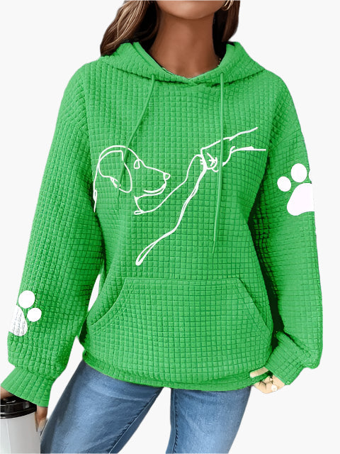 Damen Kapuzenpullover mit Hundemotiv – Kuscheliger Hoodie für Hundeliebhaber, Freizeit & Alltag