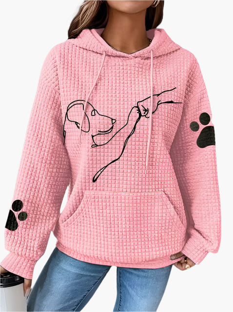 Damen Kapuzenpullover mit Hundemotiv – Kuscheliger Hoodie für Hundeliebhaber, Freizeit & Alltag