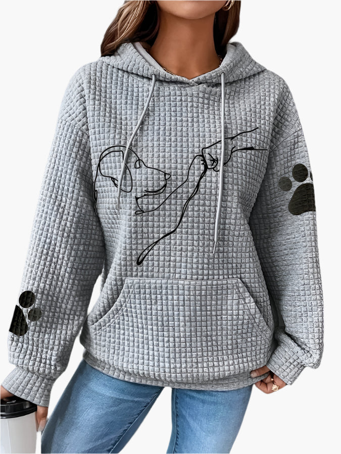 Damen Kapuzenpullover mit Hundemotiv – Kuscheliger Hoodie für Hundeliebhaber, Freizeit & Alltag