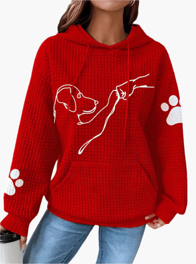 Damen Kapuzenpullover mit Hundemotiv – Kuscheliger Hoodie für Hundeliebhaber, Freizeit & Alltag
