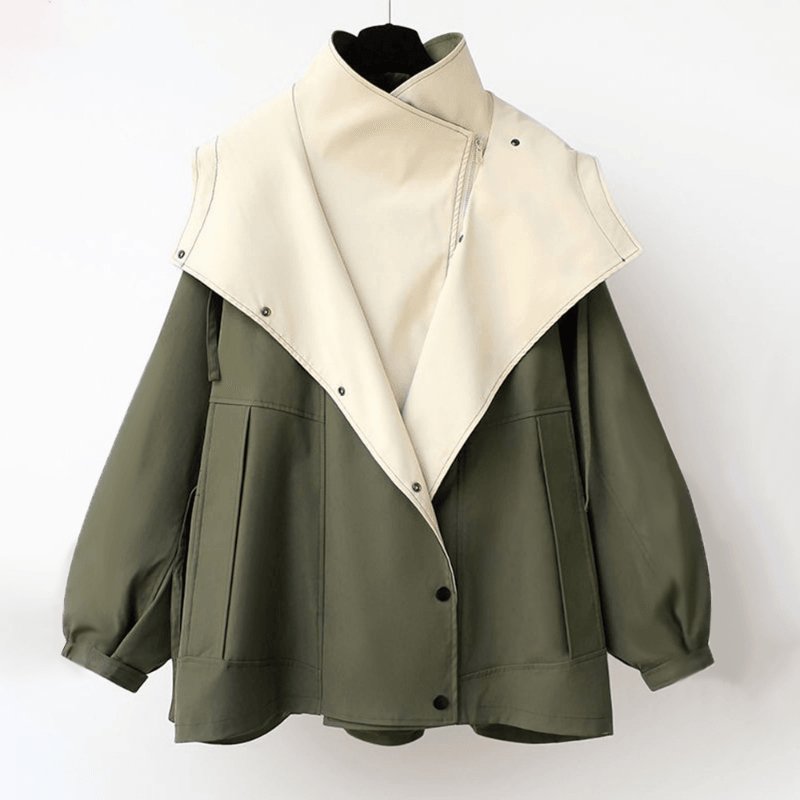 Damen Oversize Übergangsjacke im modernen Lagenlook – Casual Streetwear für jede Jahreszeit