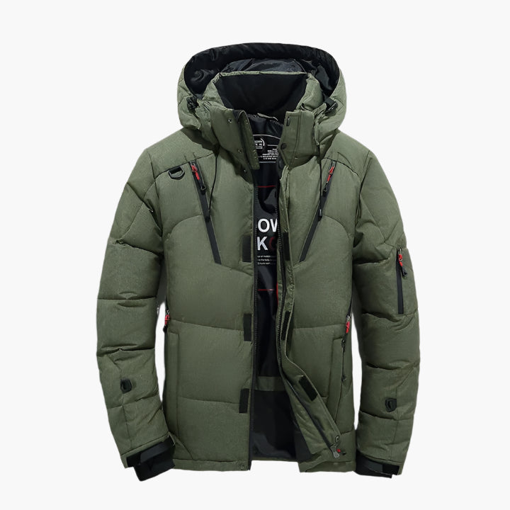 Herren Winter Steppjacke mit Kapuze – Outdoor Warm & Modern Freizeitjacke