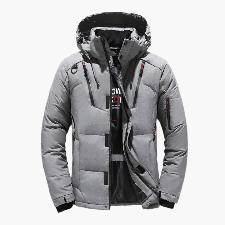 Herren Winter Steppjacke mit Kapuze – Outdoor Warm & Modern Freizeitjacke