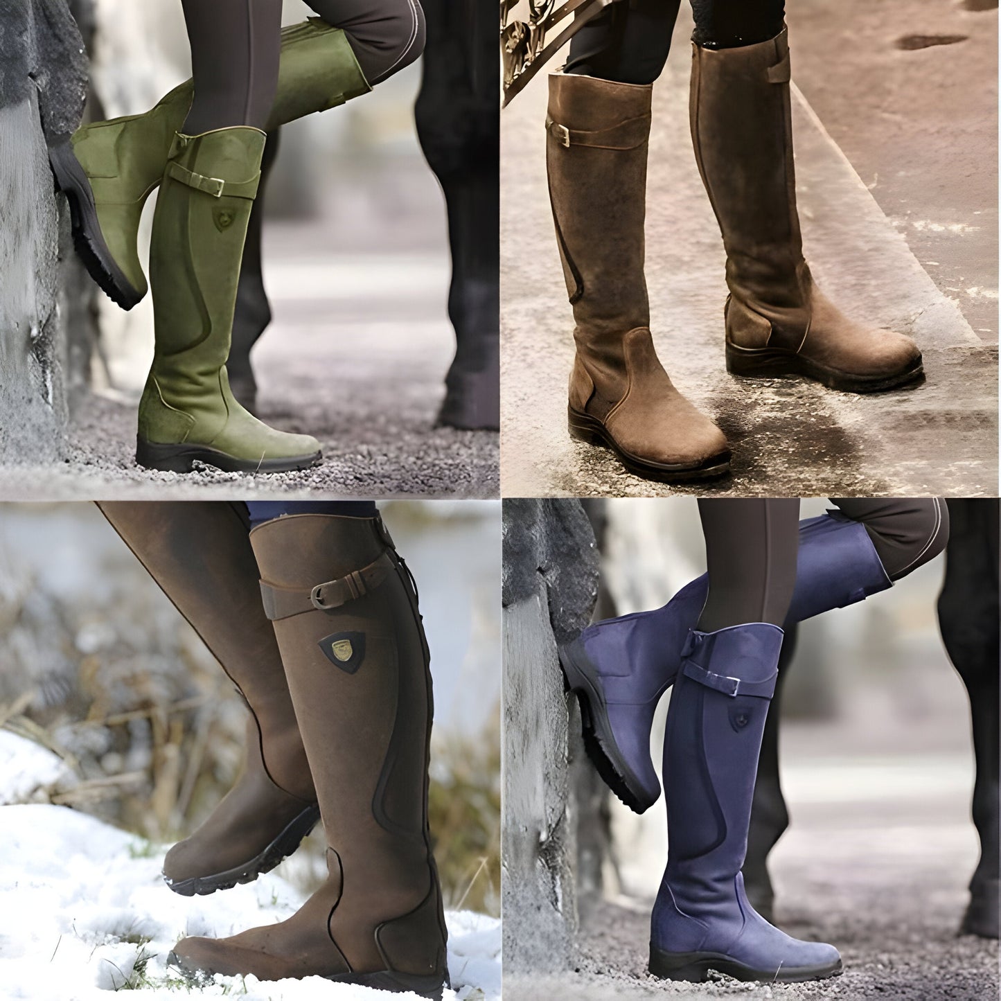 Damen Reitstiefel mit hohem Schaft – robuste Outdoor-Boots für Stall & Gelände