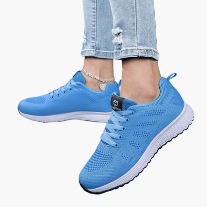 Damen Sportschuhe für Fitness und Alltag – Bequeme Sneaker mit atmungsaktivem Mesh und Schnürung