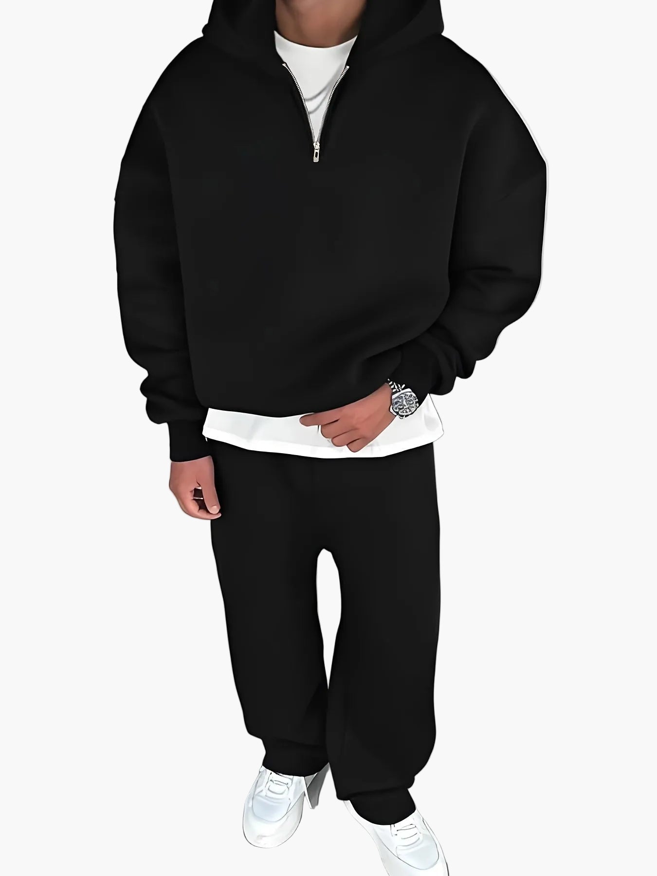Herren Oversize Freizeit-Set mit Kapuzenpullover und Jogginghose – Stilvolles Lounge- & Streetwear-Outfit
