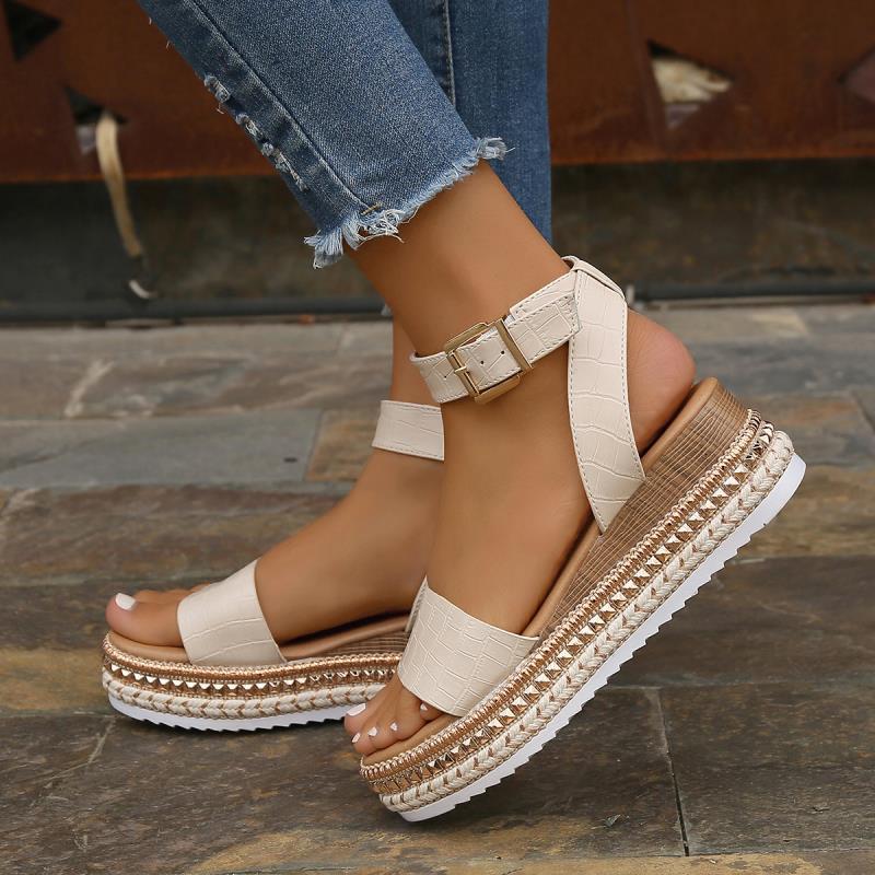 Emma – Plateau-Sandalen mit Seilsohle für Damen in Übergröße
