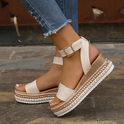Emma – Plateau-Sandalen mit Seilsohle für Damen in Übergröße