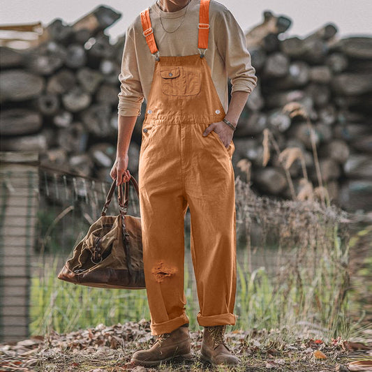 Lässiger Jumpsuit für Herren – moderner Romper im Workwear-Stil mit Taschen, ideal als casual oder cotton Jumpsuit
